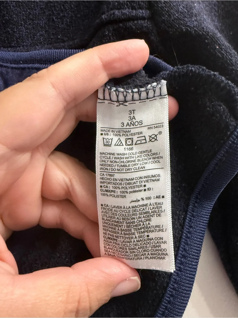 Old Navy Kids Dark Navy Full-Zip Fleece Jacket